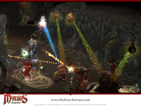 Бой в подземельях онлайн-игры Mythos
